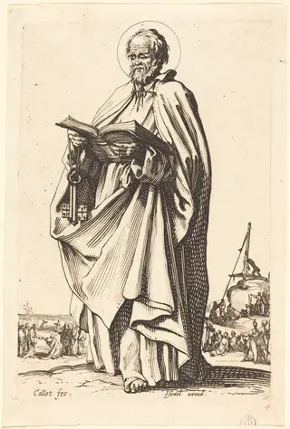 Saint Peter, by Jacques Callot, ink, 1631