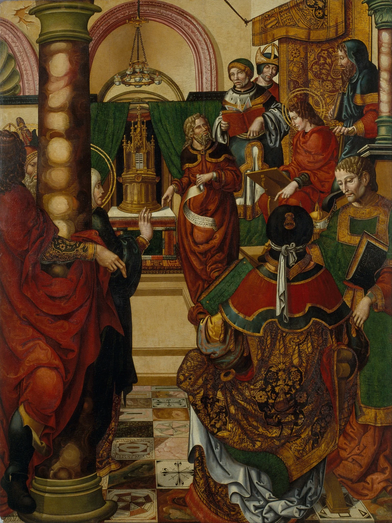 Jesus amongst the Doctors of the Law, detail