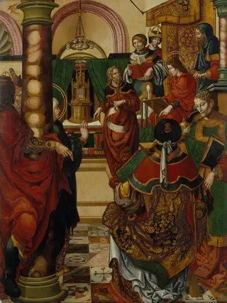 Jesus amongst the Doctors of the Law, by Master of Sigena, unspecified, 1515