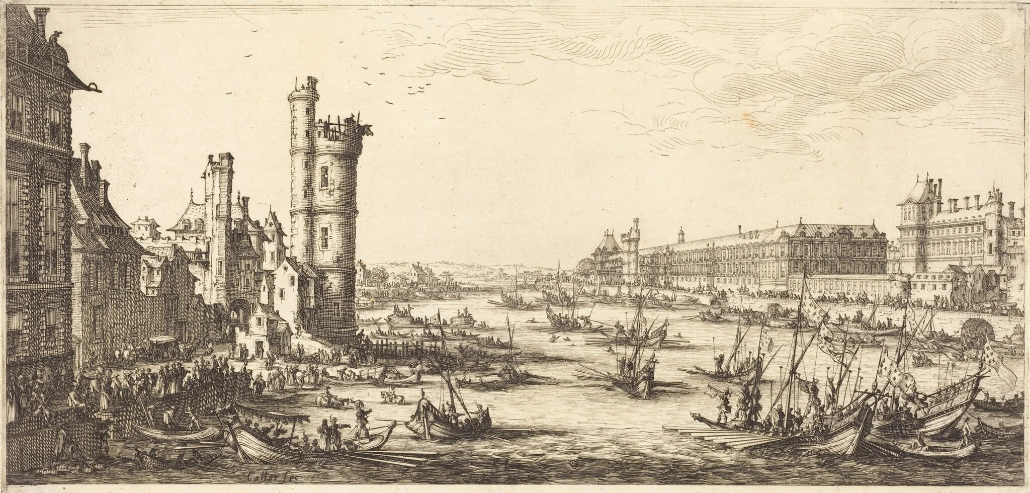 View of the Louvre, detail