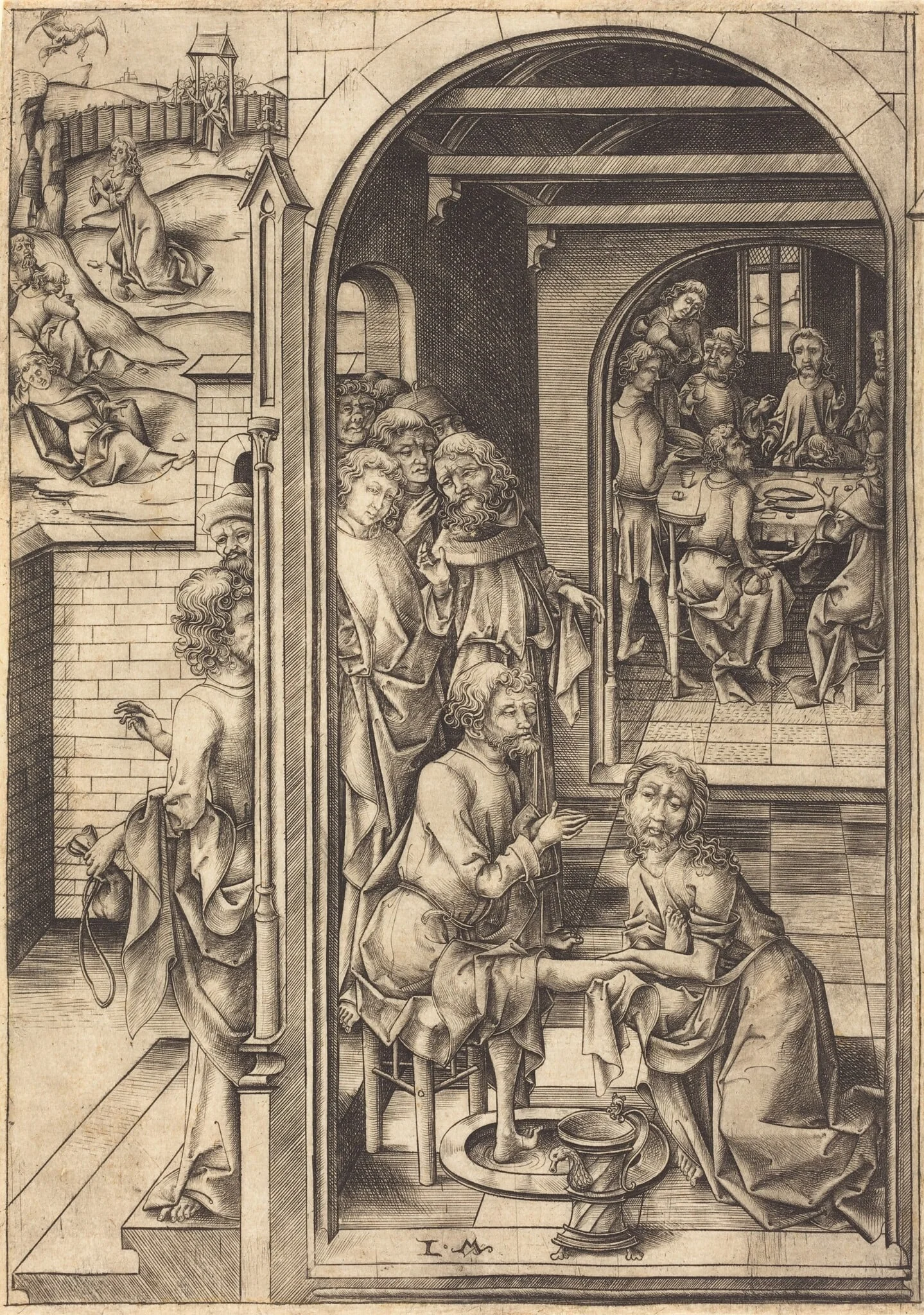 Christ Washing the Feet of the Apostles, detail