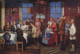 Moving party, by Kuzma Petrov-Vodkin, unspecified, 1937