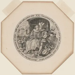 XX: Twenty Years, by Crispijn van de Passe I, ink, 1599