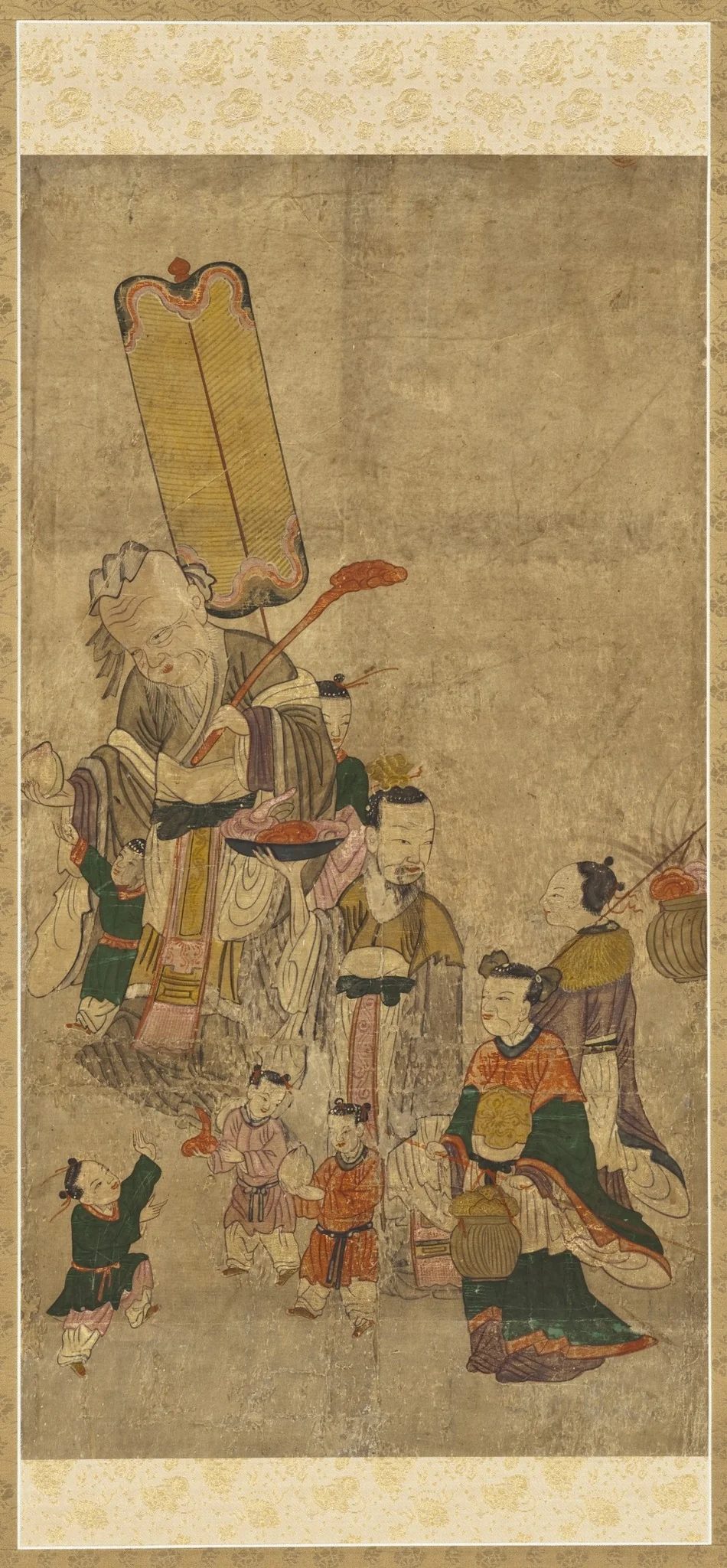 Dongfang Shuo (Tongbang Sak), one of the Eight Chinese Immortals, detail