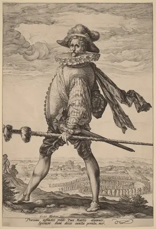 The Captain of the Infantry, by Hendrick Goltzius, ink, 1587