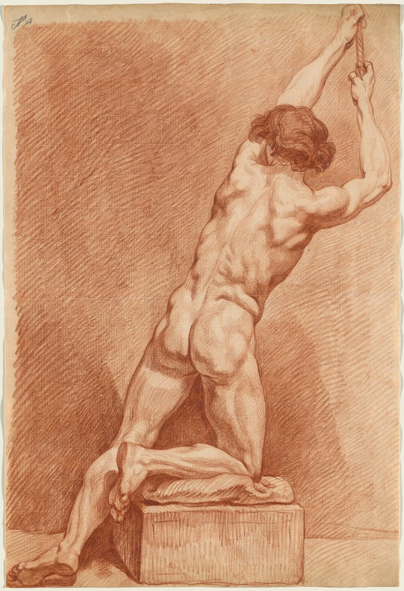 A Male Nude Seen from Behind, detail