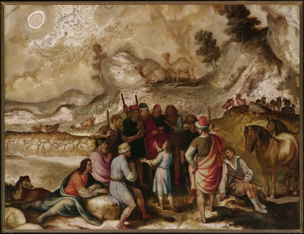 Joseph Explaining His Dream to His Brothers, detail