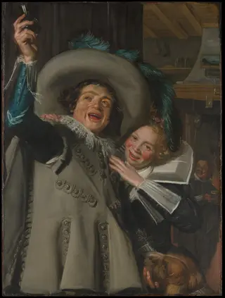 Young Man and Woman in an Inn, by Frans Hals, oil, 1623