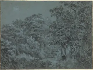 In the Hague Woods, by Simon de Vlieger, chalk, 1626