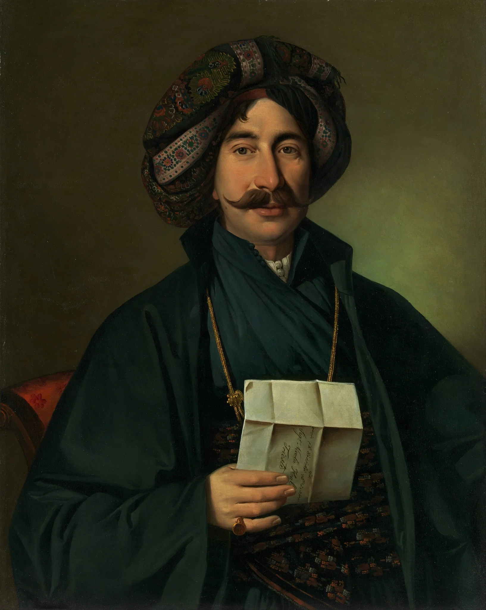 Man in Ottoman dress, detail
