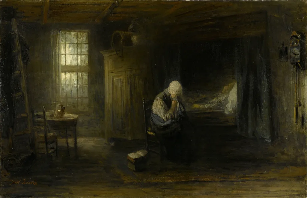 'Alone in the World', by Jozef Israëls, oil, 1890