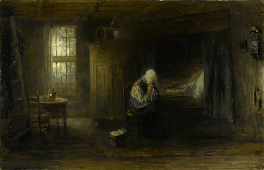 'Alone in the World', by Jozef Israëls, oil, 1890