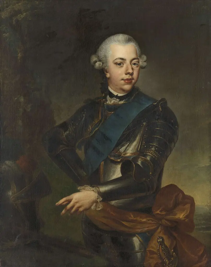 Willem V (1748-1806), prins van Oranje-Nassau, by Johann Georg Ziesenis, oil, 1769