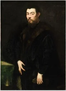 Portrait of a Venetian Gentleman, detail