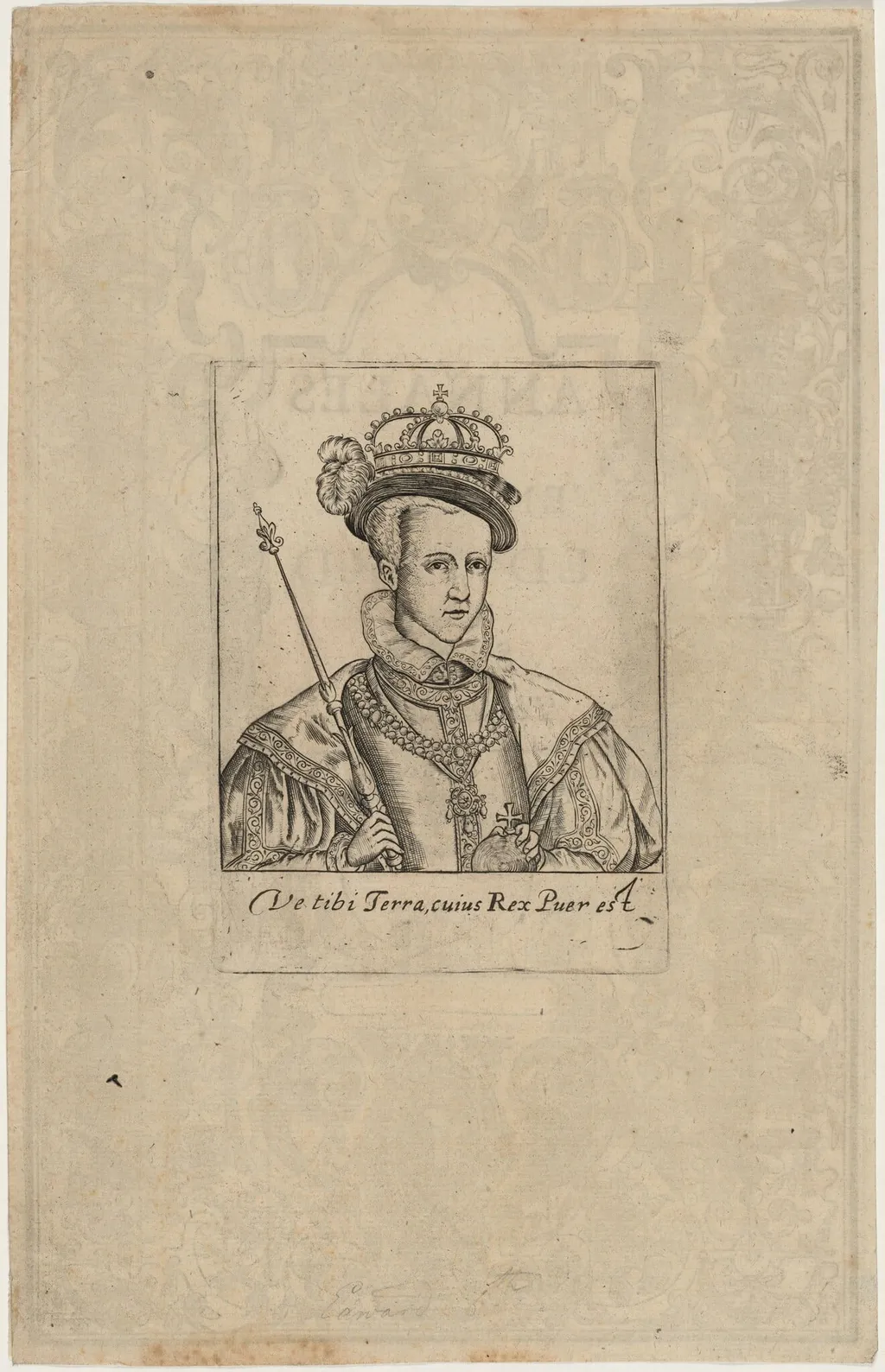 Edward VI, by Thomas Cecil, ink, 1630