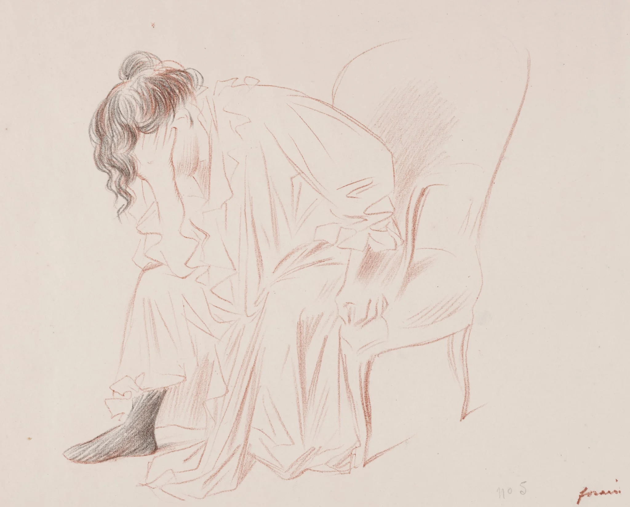 Woman Seated, detail
