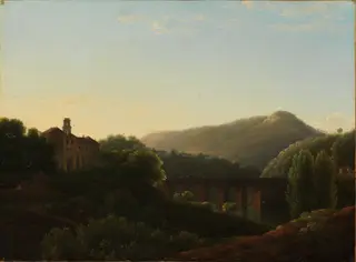 The Bridge at La Cava, Kingdom of Naples, by Jean-Joseph-Xavier Bidauld, unspecified, 1812