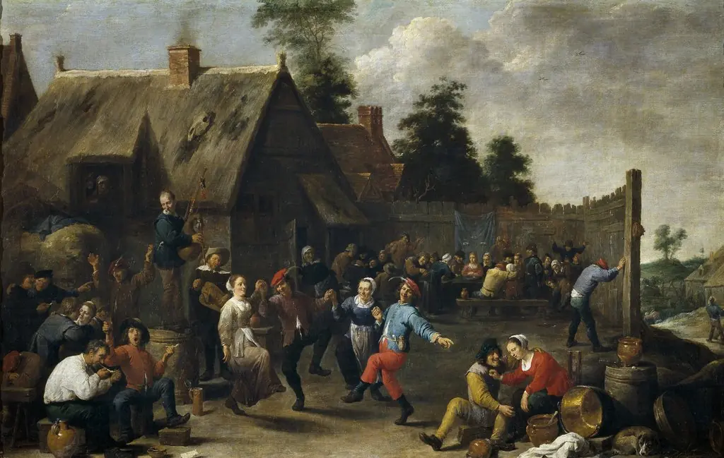 Village Festival and Feast, by David Teniers the Younger, oil, 1637