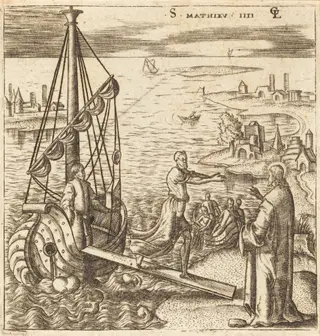 Follow Me and I will Make You Fishers of Men, by Léonard Gaultier, ink, 1578