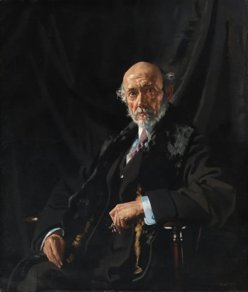 Portrait of Dr E.J. Dillon, War Correspondent and Publicist, by William Orpen, oil, 1916