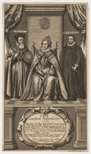 Title Page to Sir Dudly Digges, The Compleat Ambassador, by William Faithorne, ink, 1655