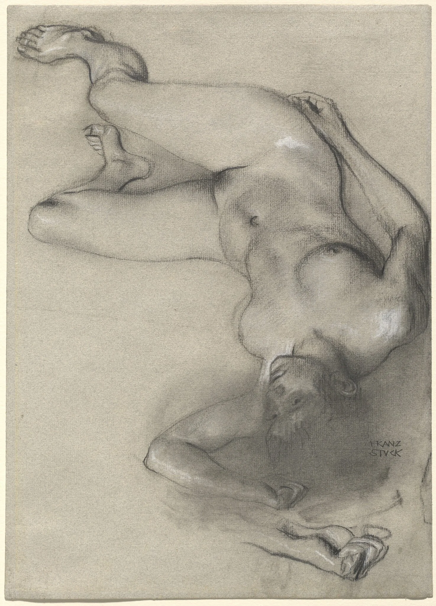 Nude Woman Lying on the Ground, detail