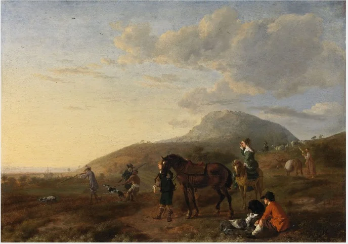 Landscape with a Shooting Party, detail