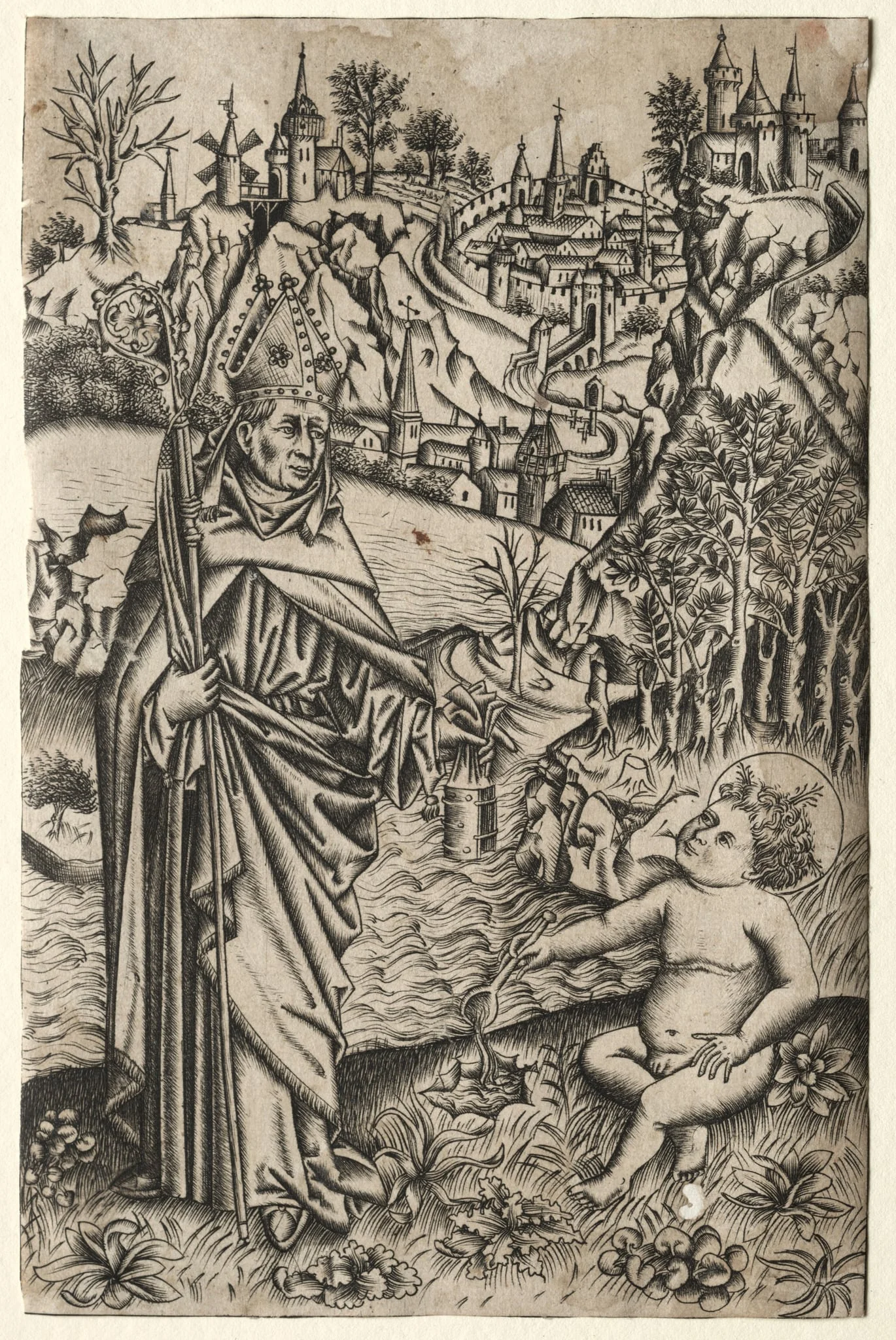 St. Augustine and the Child on the Seashore, detail
