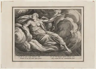Air, by Jan Sadeler I, ink, 1587
