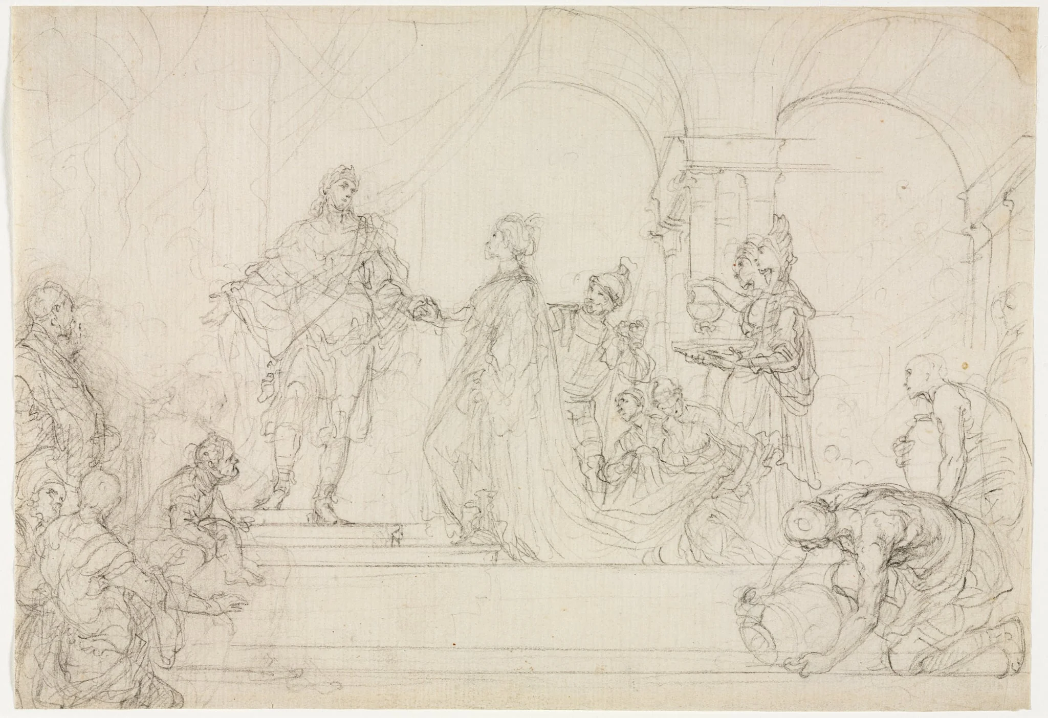 Meeting of Solomon and Queen of Sheba, detail