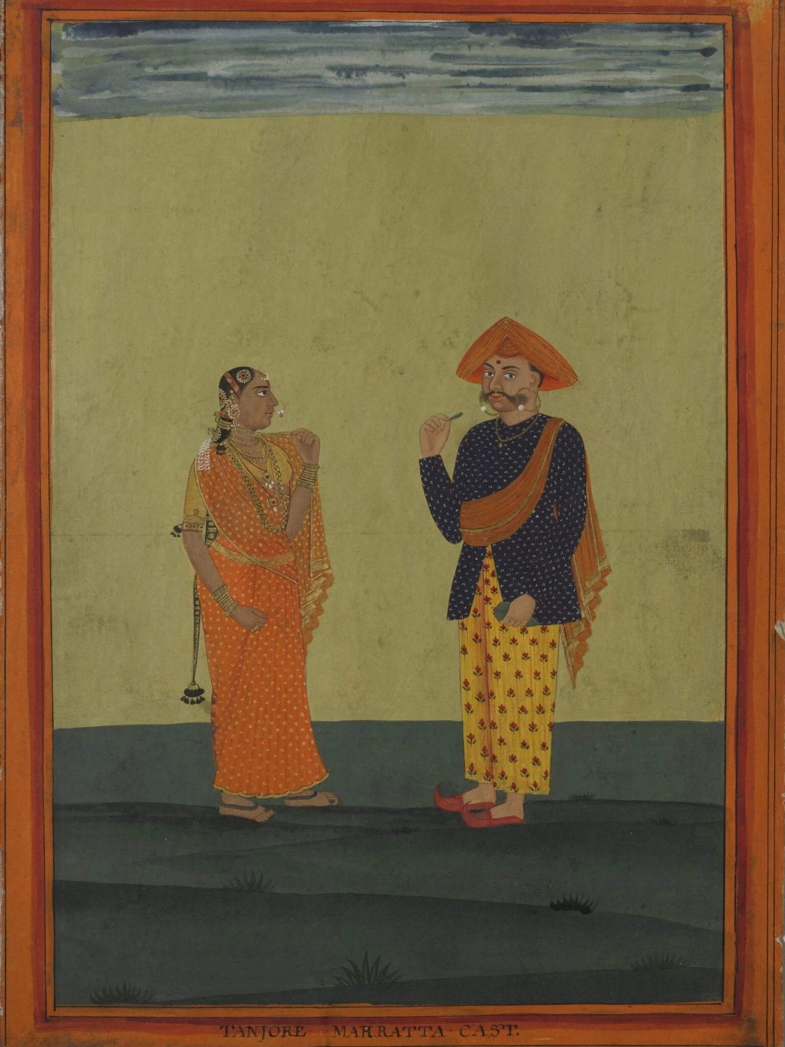A Maratha couple, detail