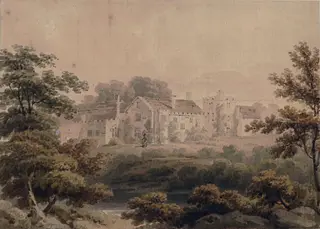 Pooley Hall, Warwickshire, by Joseph Clarendon Smith, watercolor, 1803