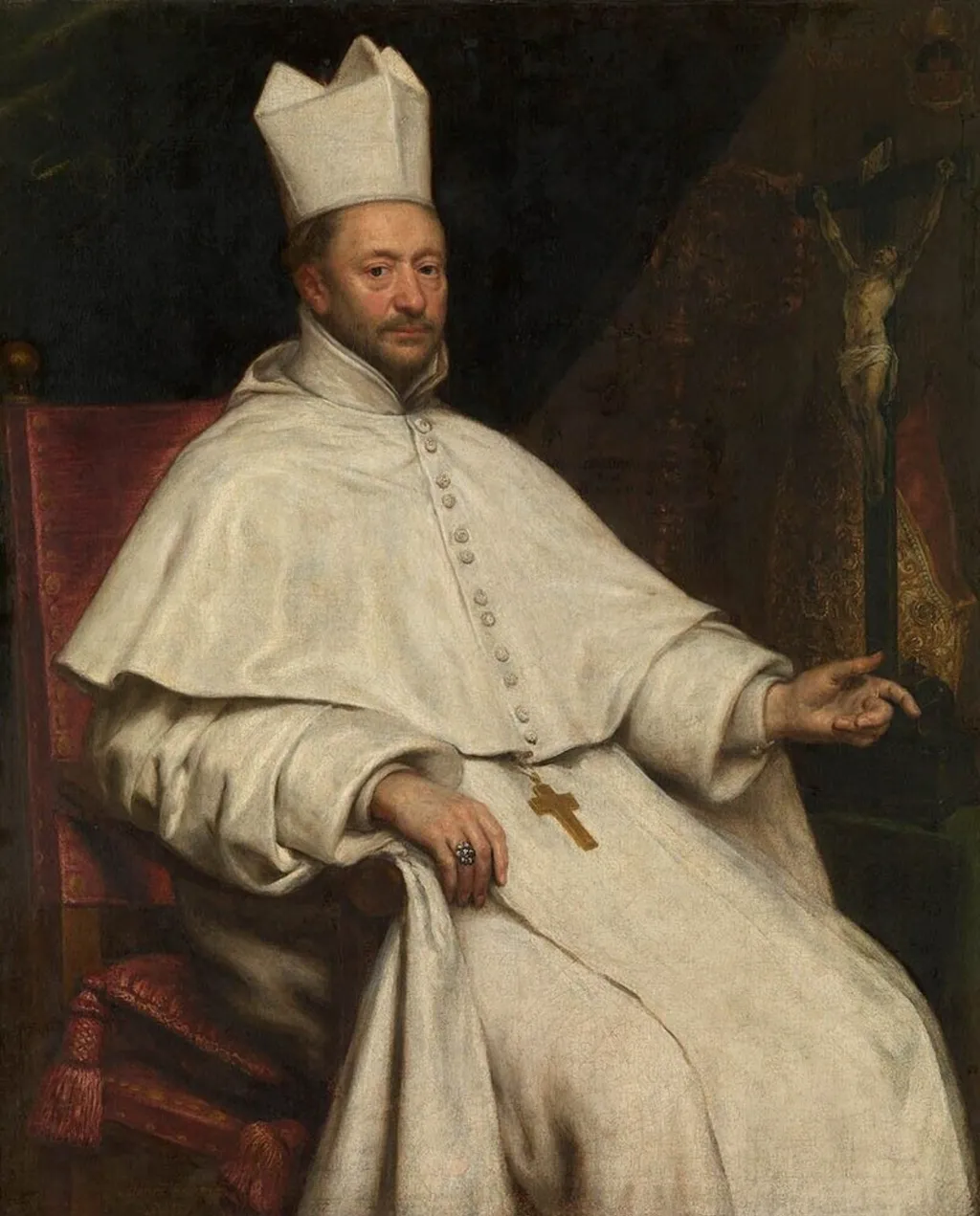 Norbertus van Couwerven, abbot of St Michael's, by Katharina Pepijn, oil, 1657