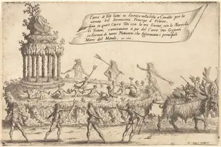 The Float of Thetis, by Jacques Callot, ink, 1616