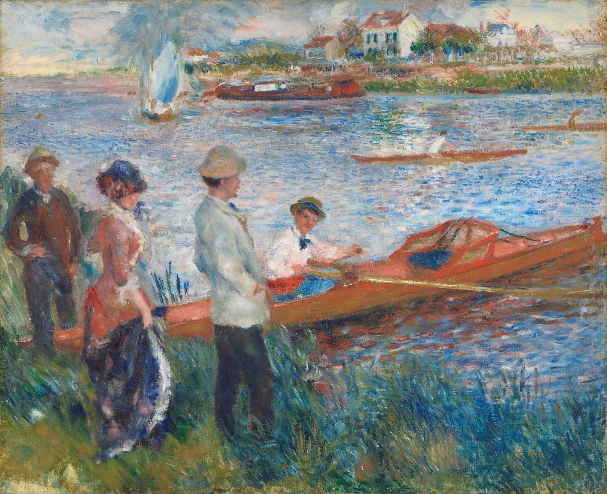 Oarsmen at Chatou, detail