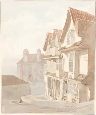 View of Church Lane, Bristol, by James Johnson, watercolor, 1830