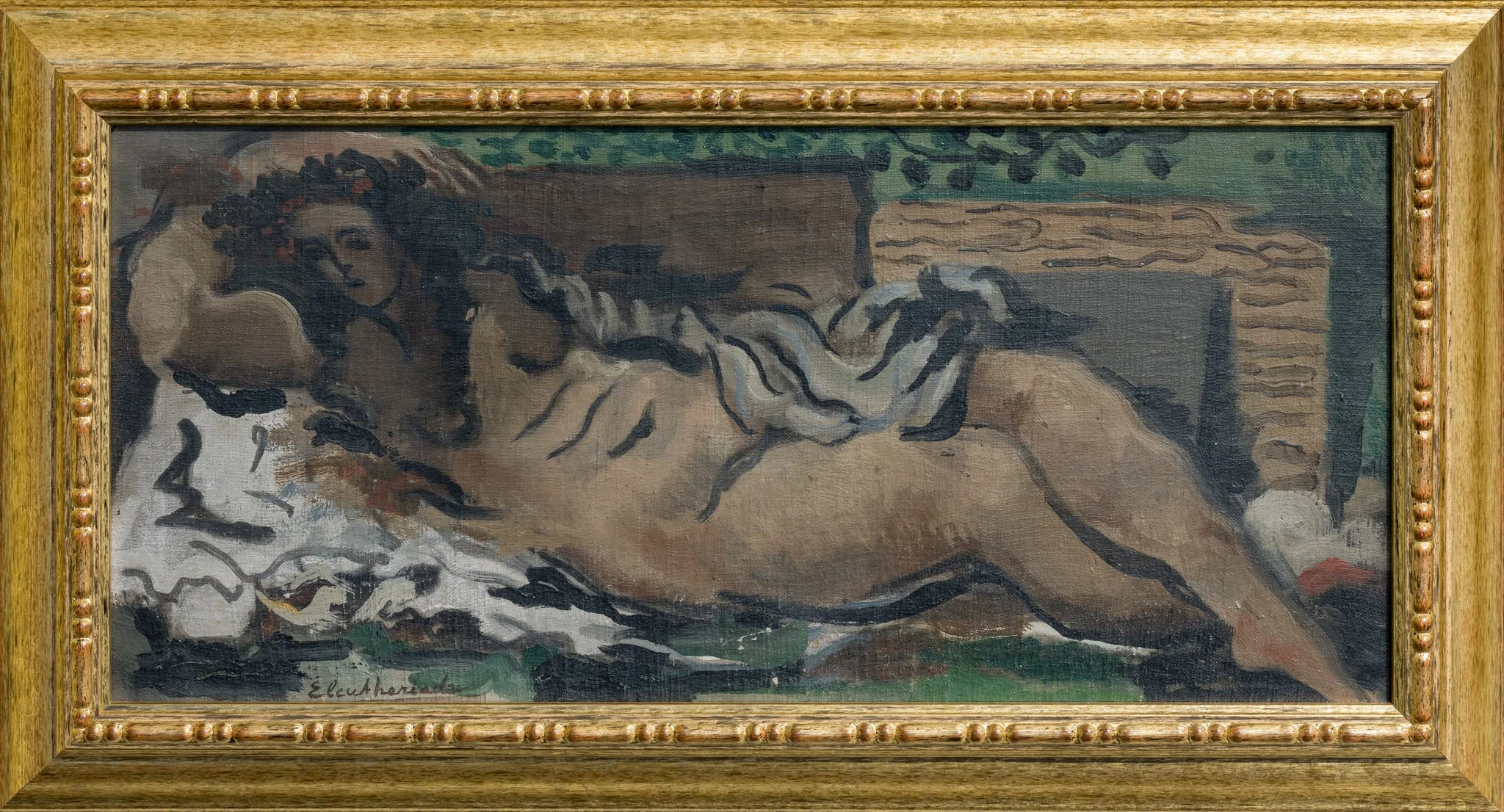 NUD CU FLORI ÎN PĂR, detail