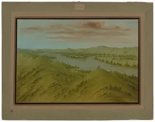 Grassy Bluffs, Upper Missouri, by George Catlin, oil, 1865