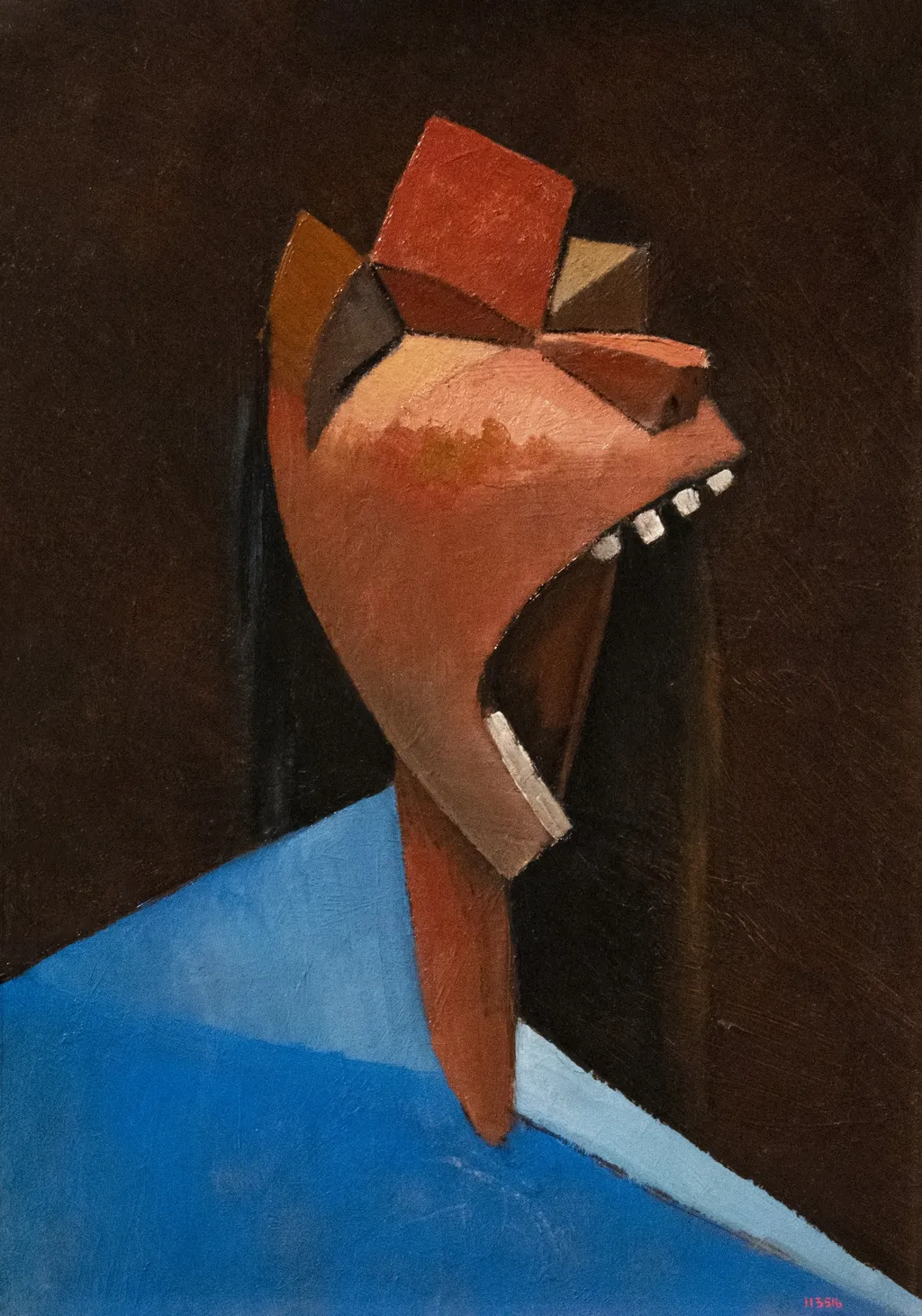 Head Shouting, by Julio González, oil, 1919