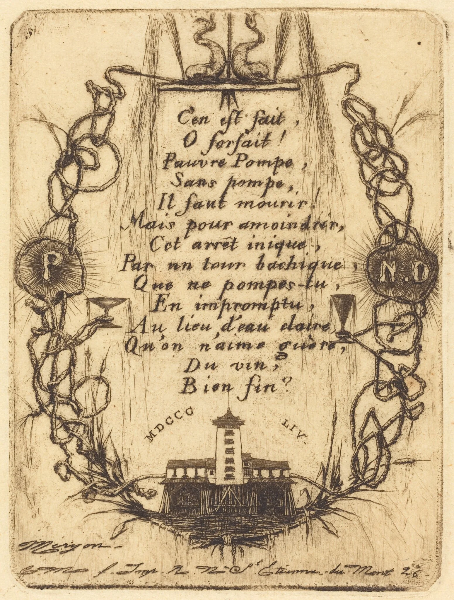 La petite pompe, Paris (The Notre Dame Pump, small plate), detail