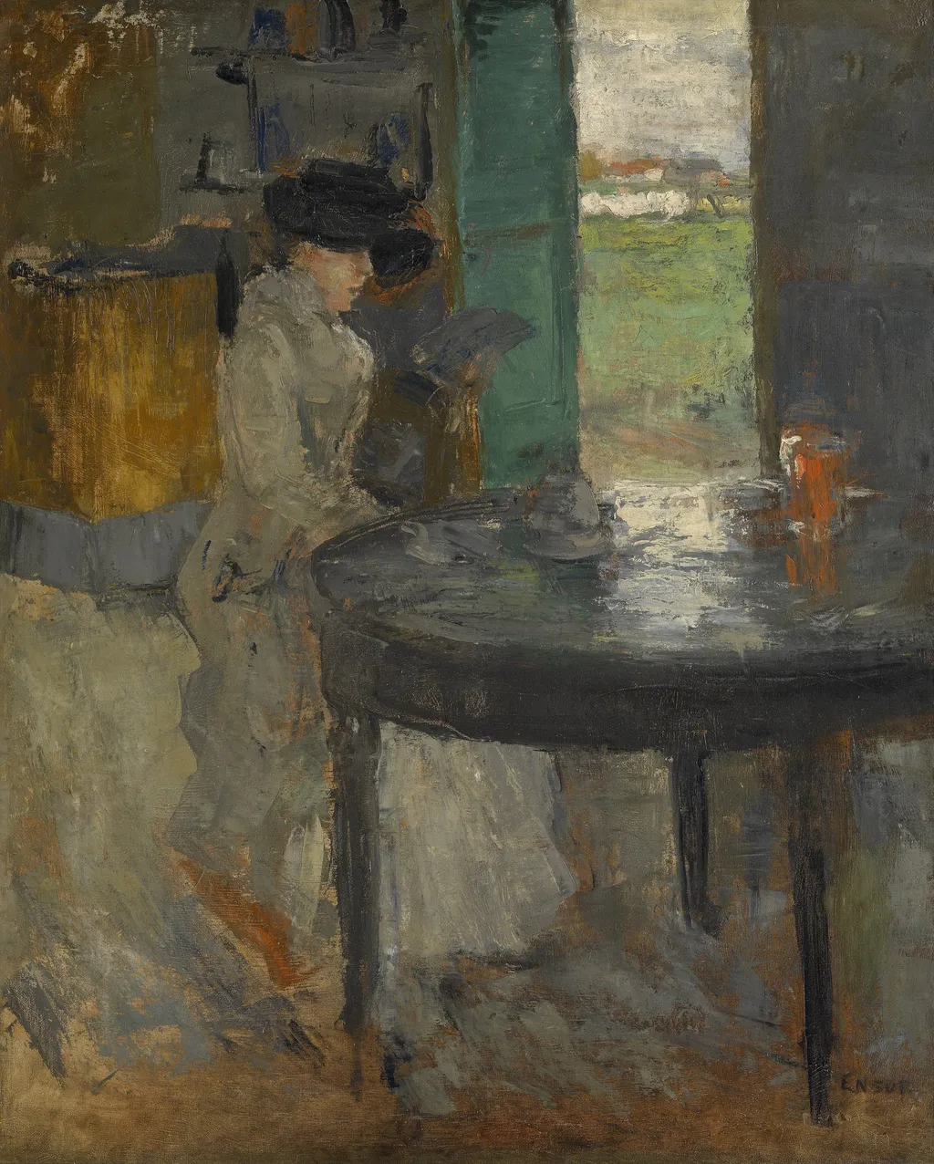 The Wait, by James Ensor, oil, 1890