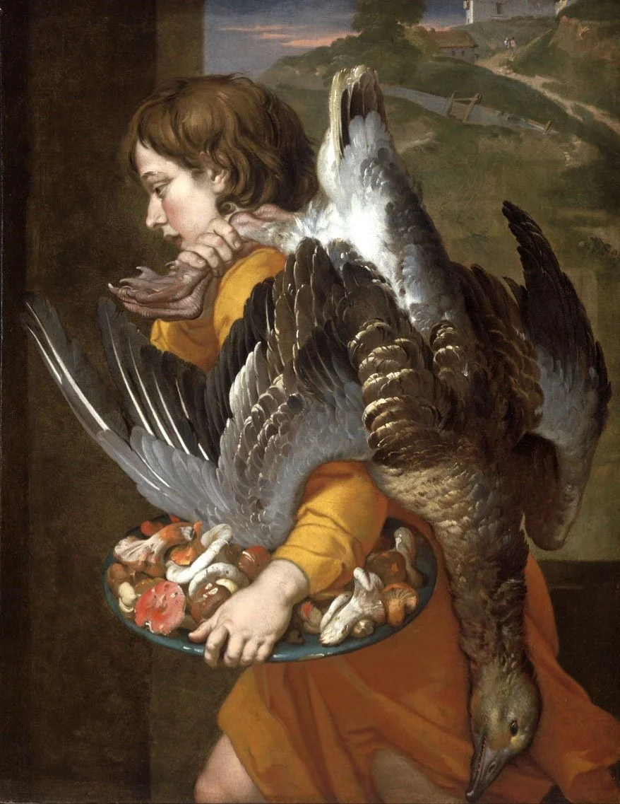 Young Boy with a Wild Goose, detail