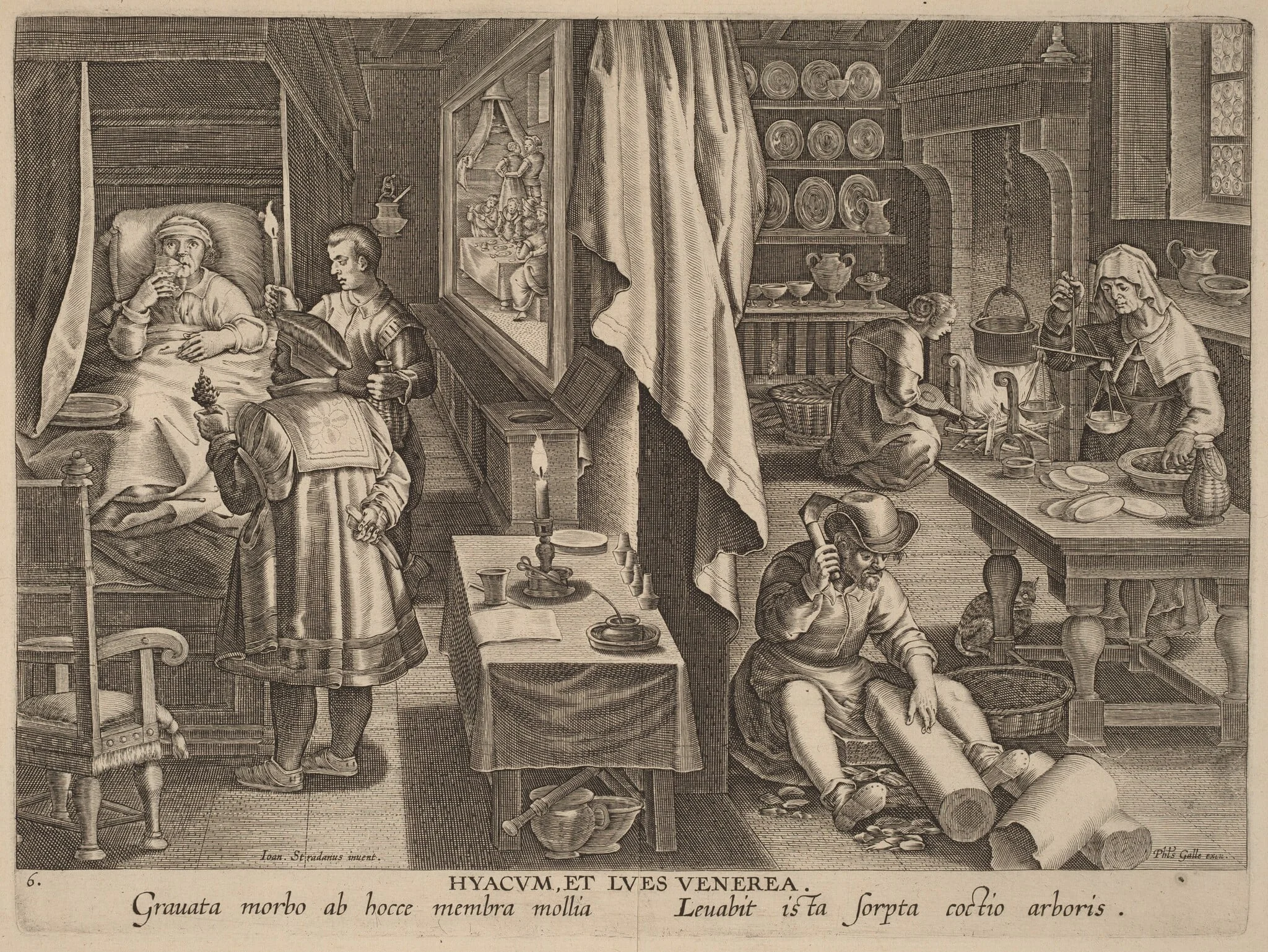Hyacum, et Lues Venerea (Guaiacum and Venereal Infection), detail