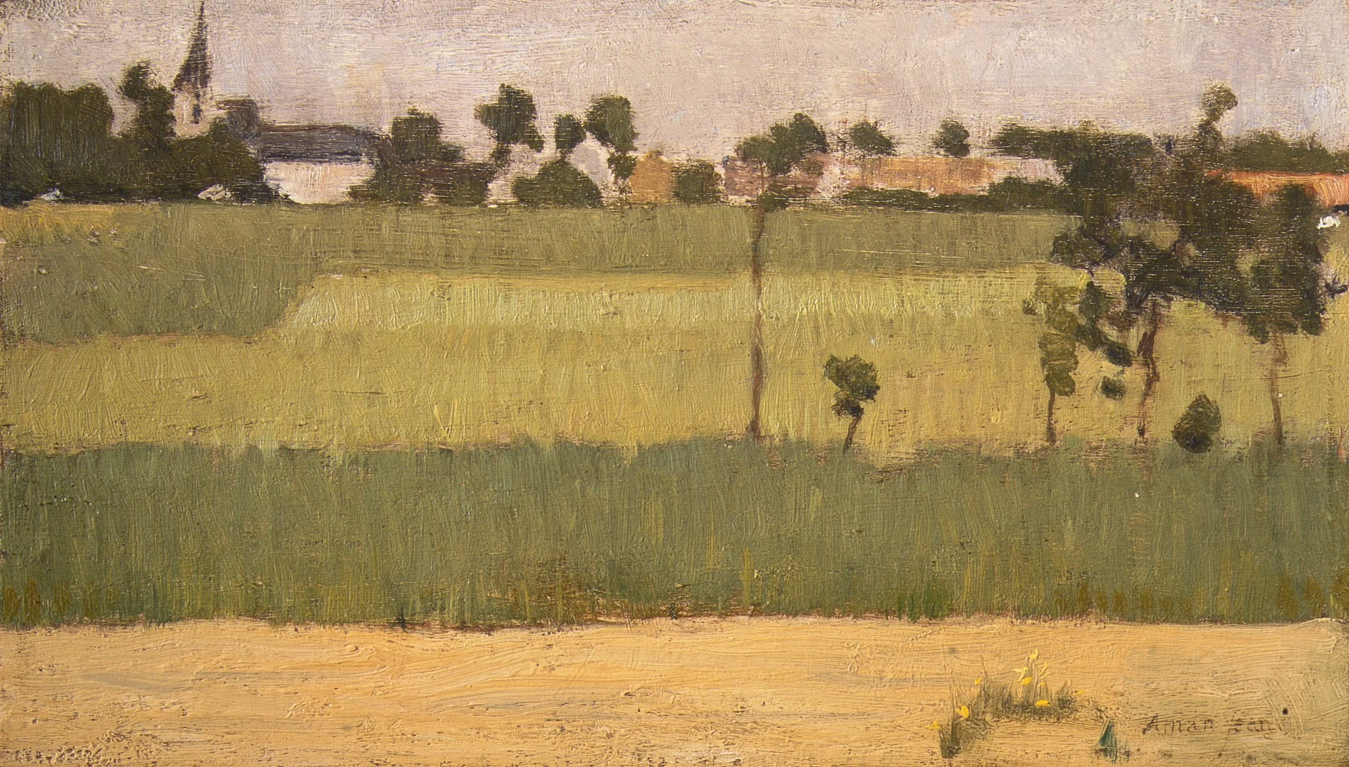 The Outskirts of a Village, detail