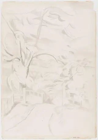The edge of the lake, by Paul Nash, 1923