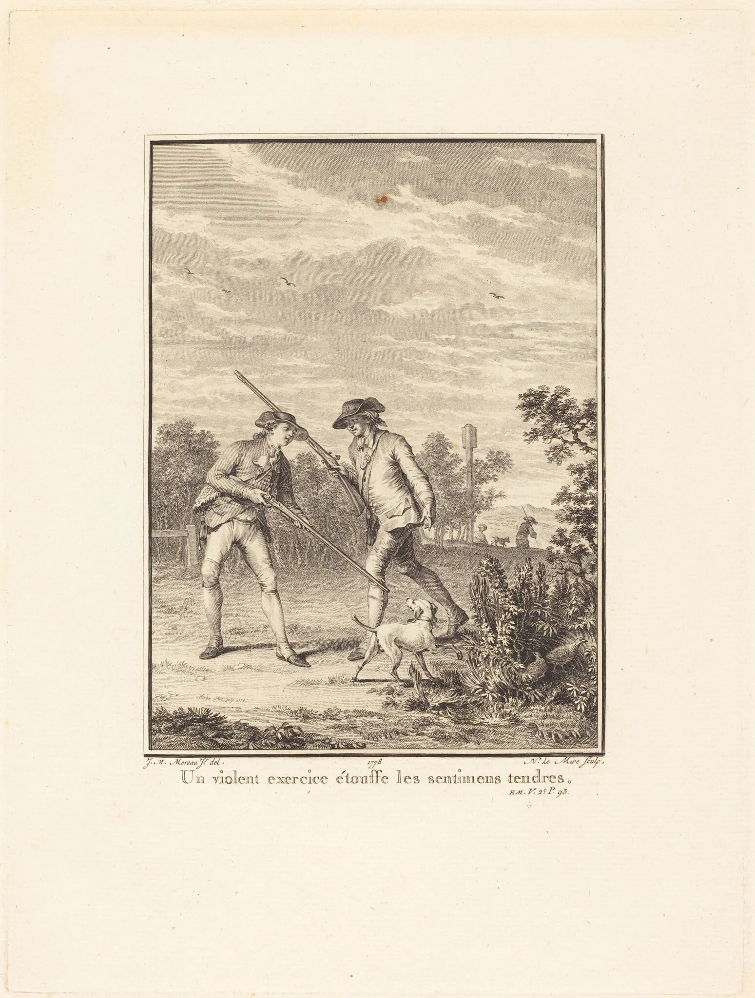 Un violent exercice étouffe les sentimens tendres, detail