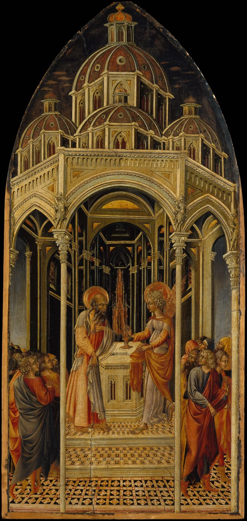 The Annunciation to Zacharias; (verso) The Angel of the Annunciation, detail