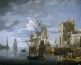 Port by the Sea, by Jan Peeters the Elder, oil, 1640