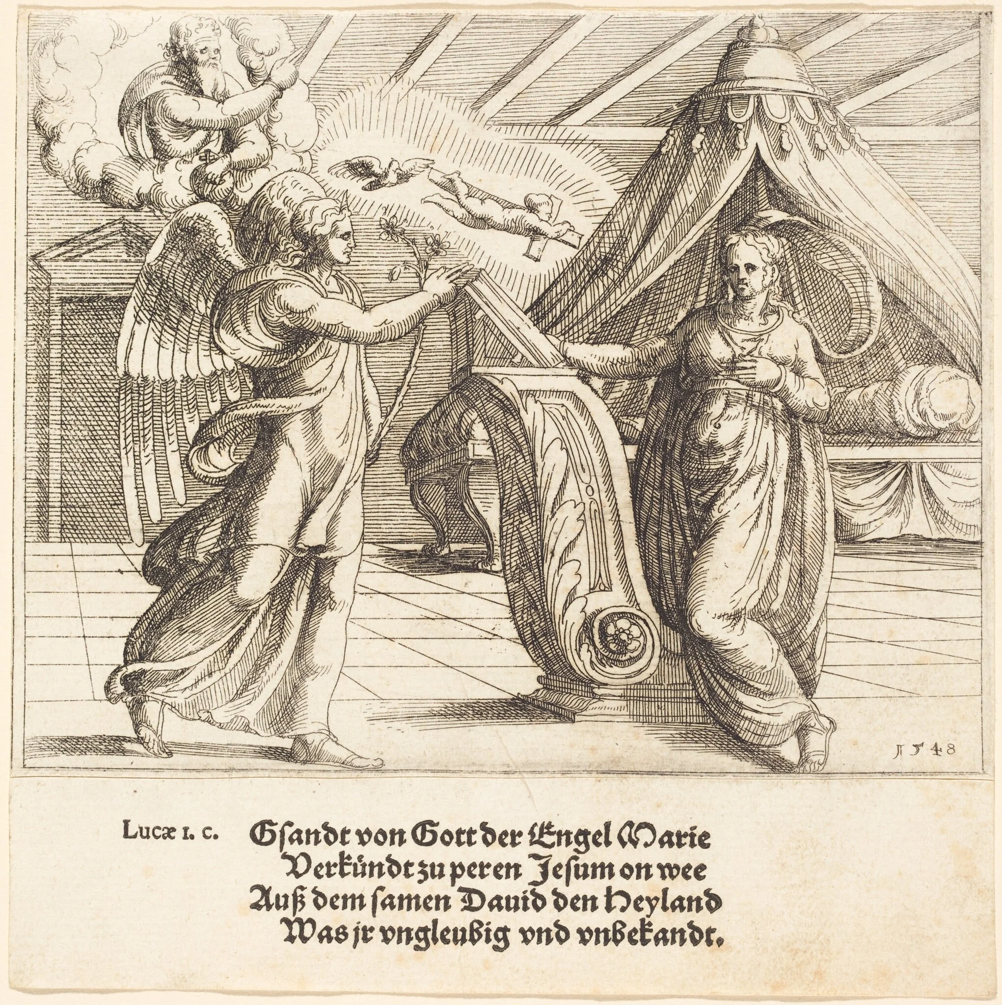 The Annunciation, detail