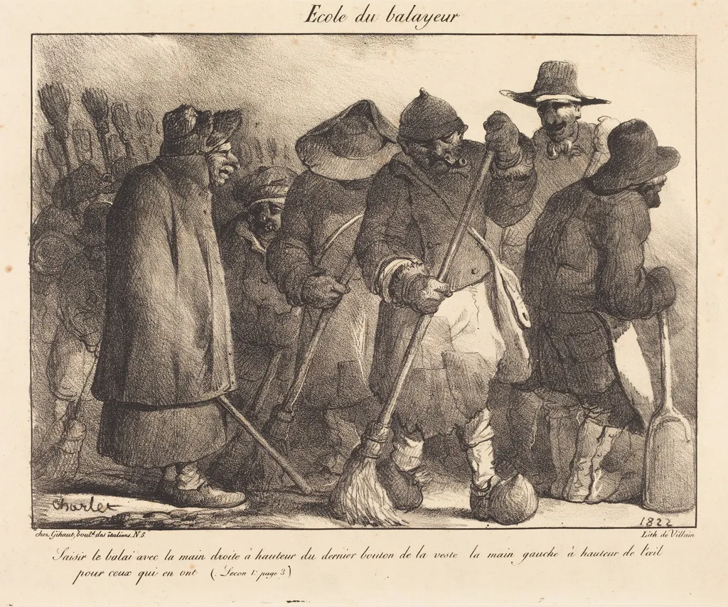 Ecole du balayeur, by Nicolas Toussaint Charlet, ink, 1822